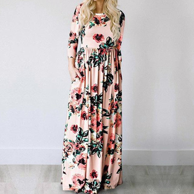 Summer Maxi White Floral - BUSINSTORE