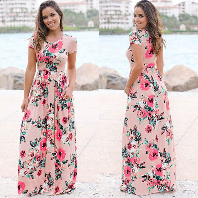 Summer Maxi White Floral - BUSINSTORE