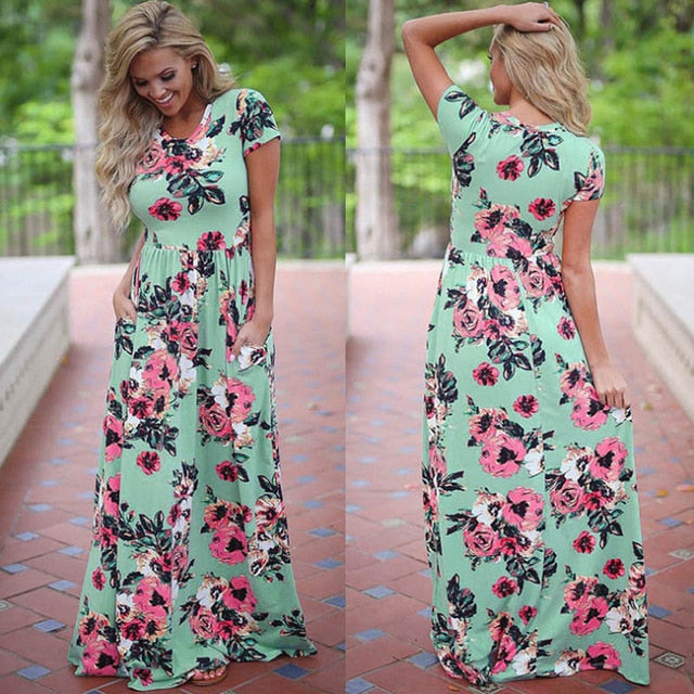 Summer Maxi White Floral - BUSINSTORE