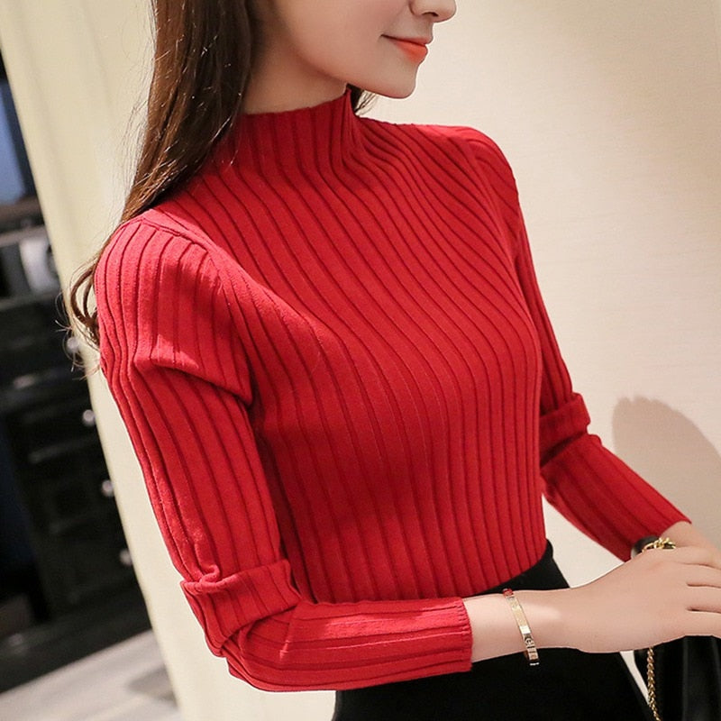 Slim Knit Basic Top - BUSINSTORE