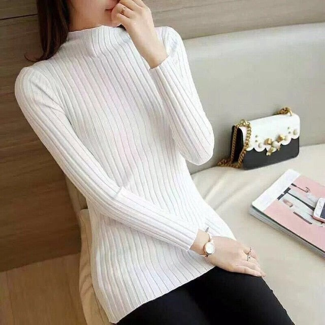 Slim Knit Basic Top - BUSINSTORE