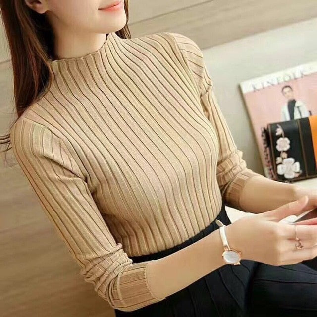 Slim Knit Basic Top - BUSINSTORE