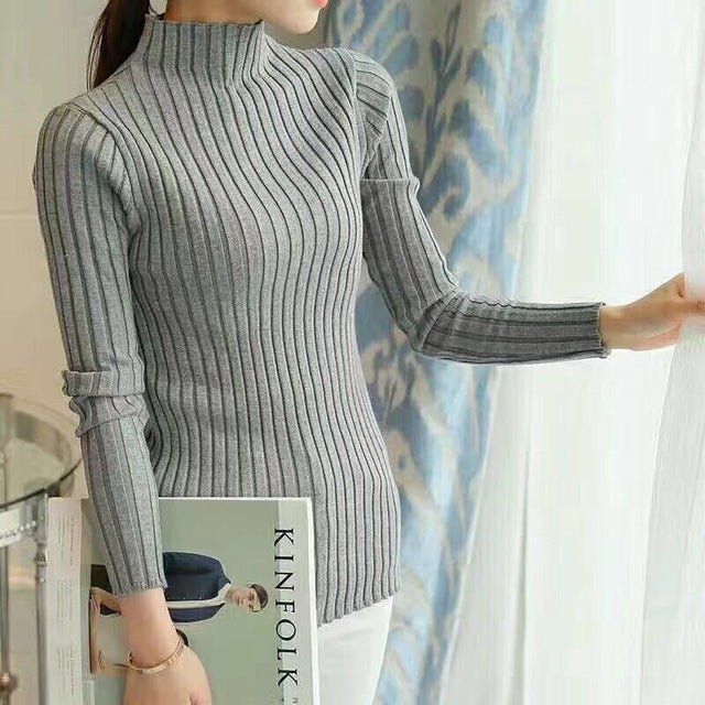 Slim Knit Basic Top - BUSINSTORE