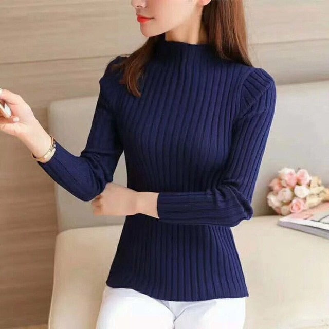 Slim Knit Basic Top - BUSINSTORE