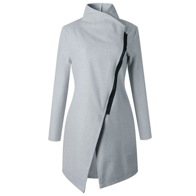 Winter Coat Solid Gray - BUSINSTORE