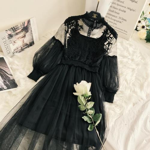 Lace Flower Dress - BUSINSTORE