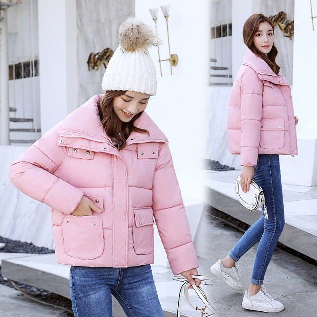 Warm Jacket Thick Solid Short Style - BUSINSTORE