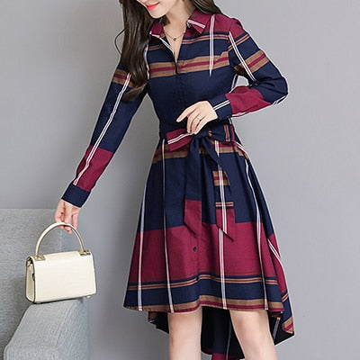 Elegant Asymmetrical Hem Dress - BUSINSTORE