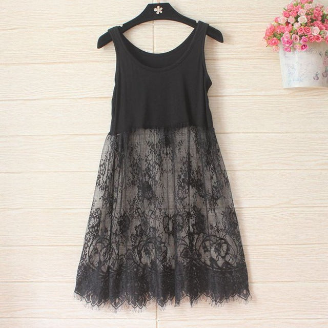 Autumn Winter Lace Dress Casual - BUSINSTORE